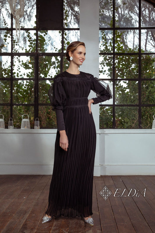 LUVY EVENING DRESS BLACK