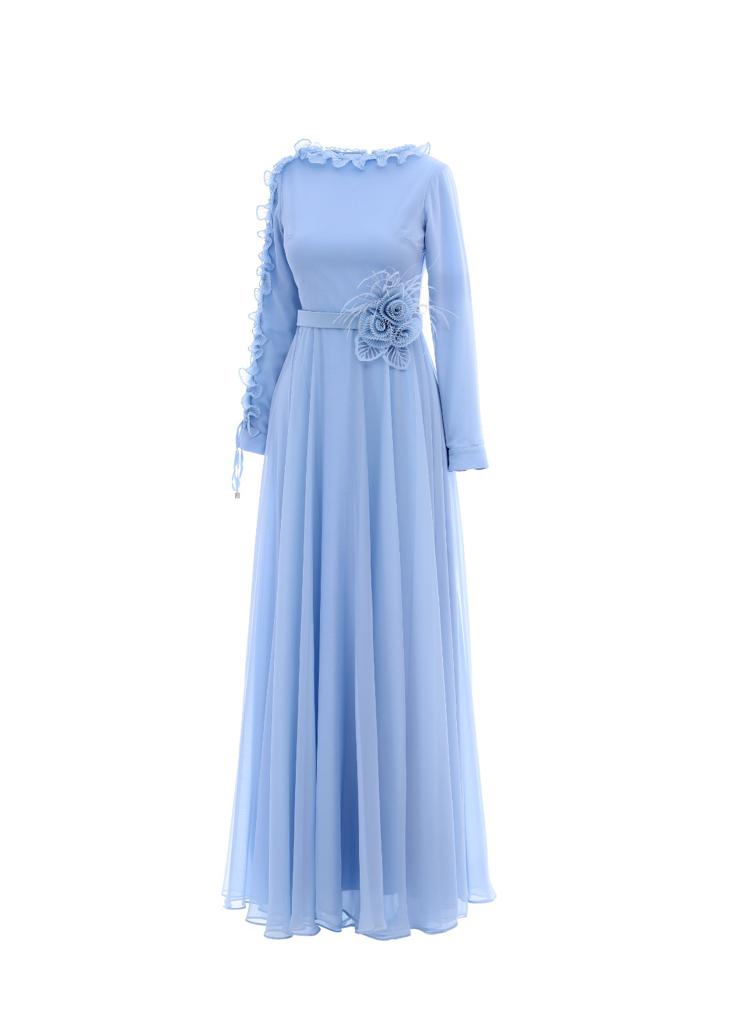 JUNE EVENING DRESS BABY BLUE