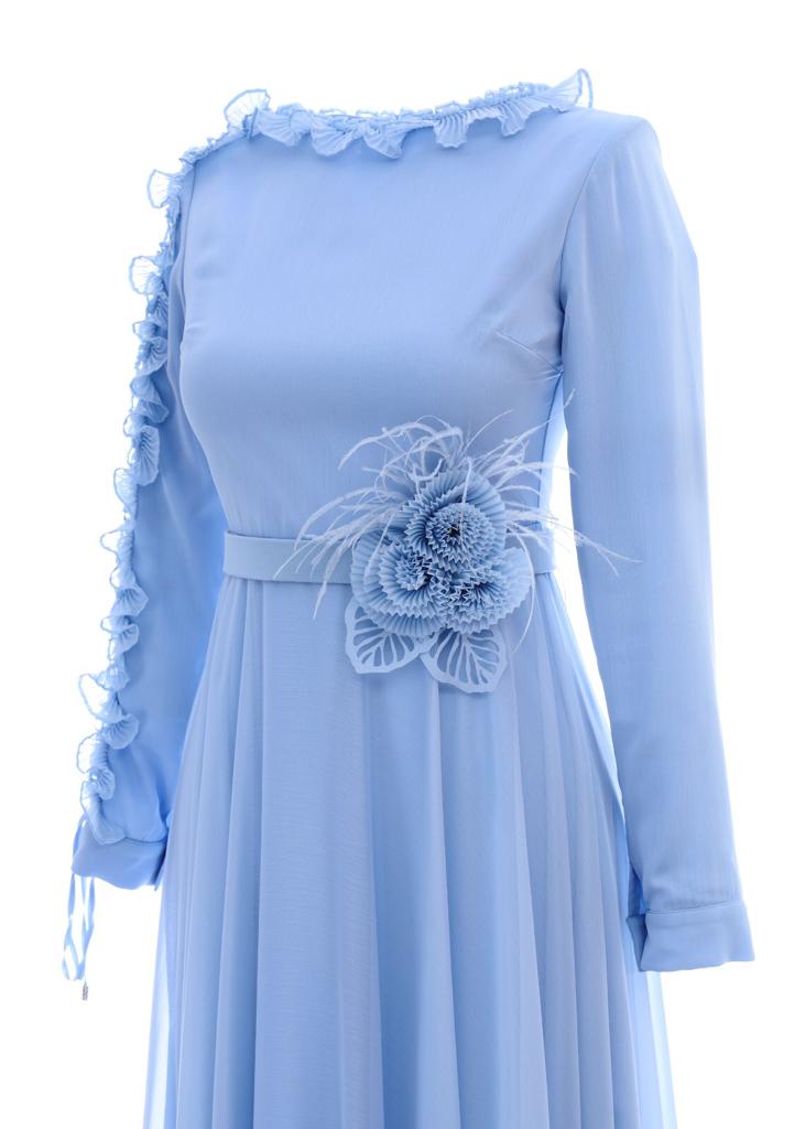 JUNE EVENING DRESS BABY BLUE