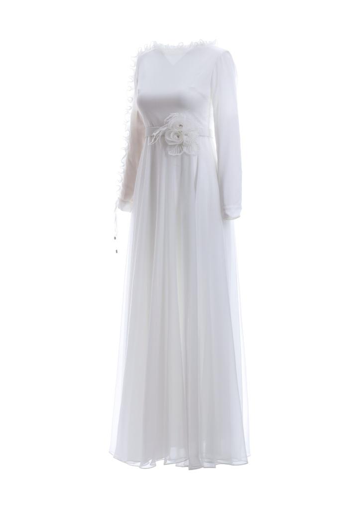 JUNE EVENING DRESS WHITE