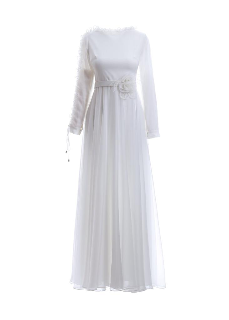 JUNE EVENING DRESS WHITE