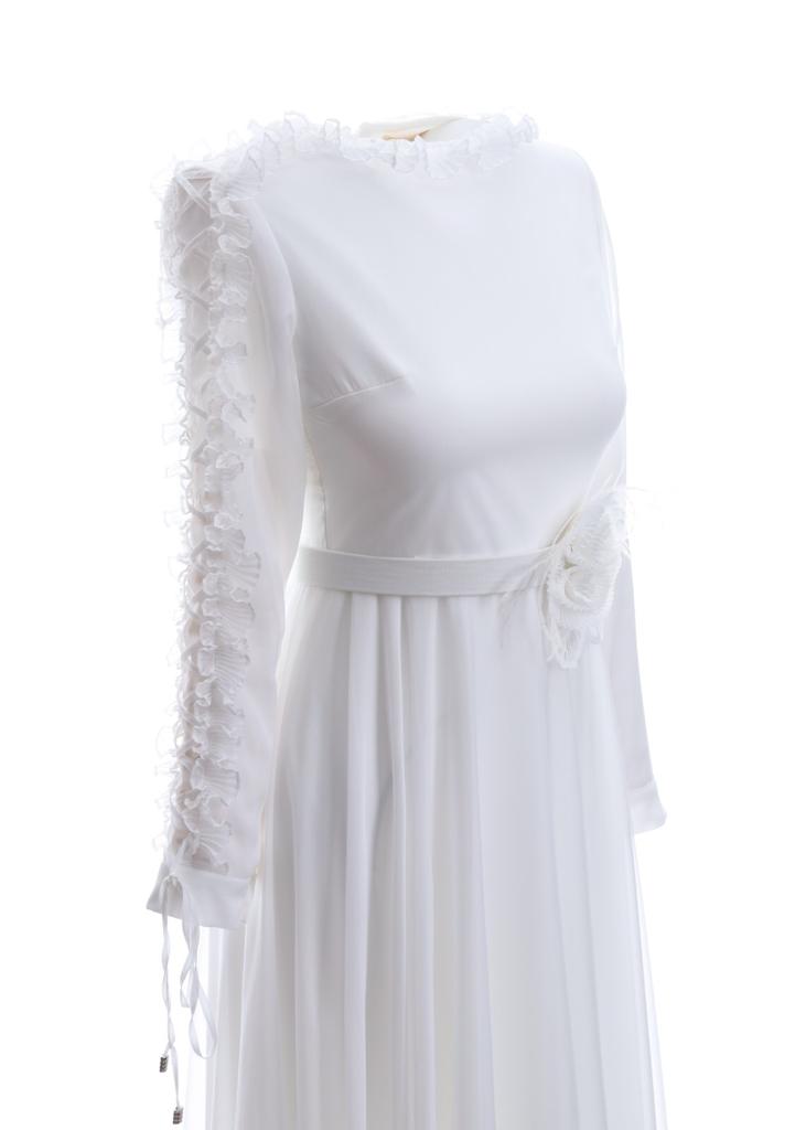 JUNE EVENING DRESS WHITE