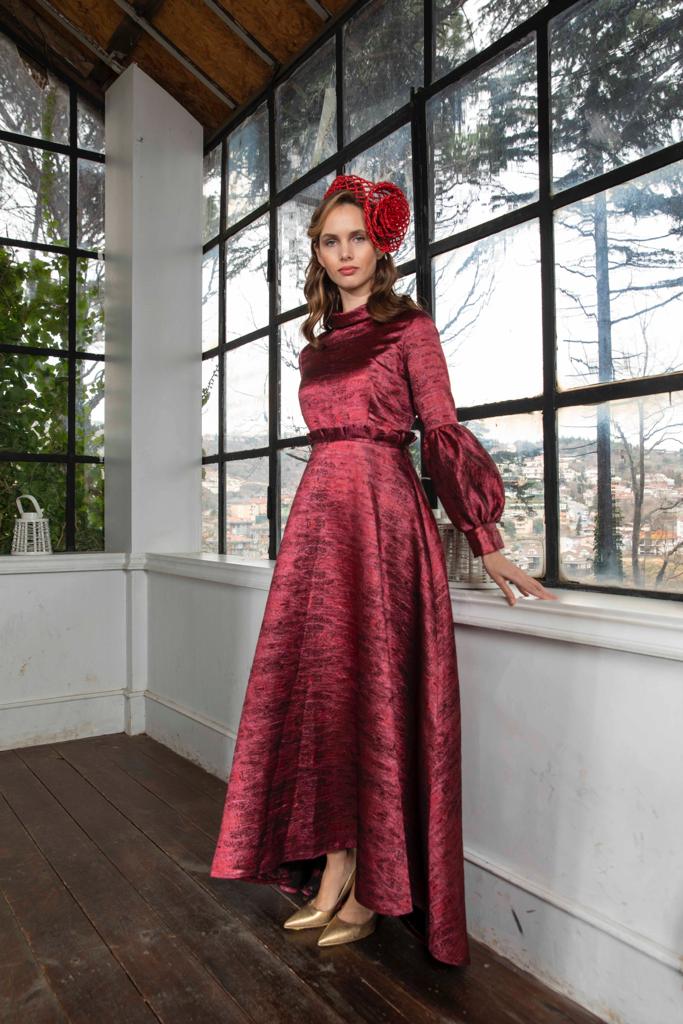 MARCIA EVENING DRESS claret red