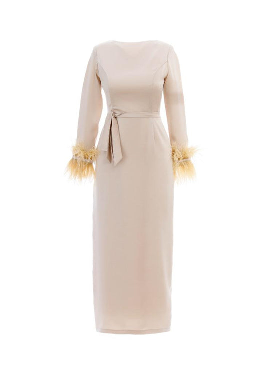 PERA EVENING DRESS BEIGE