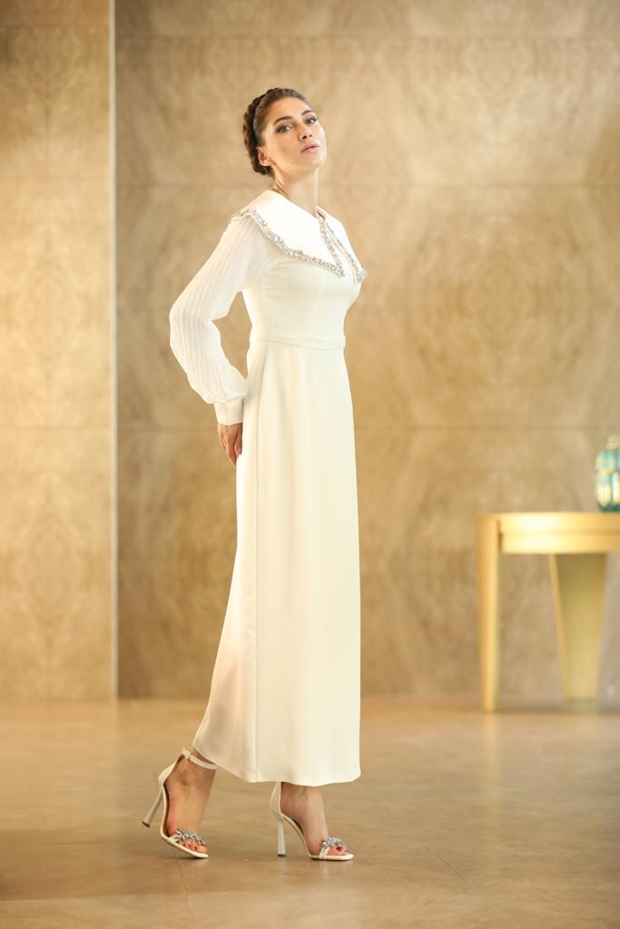 DALYA EVENING DRESS WHITE