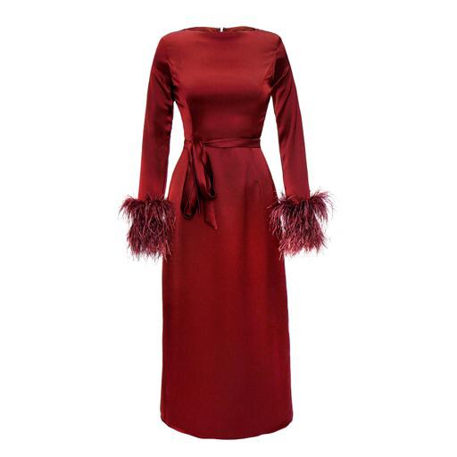 PERA EVENING DRESS claret red